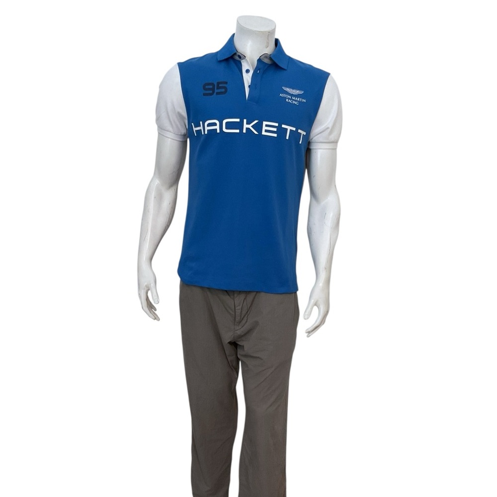 Hackett Aston Martin Racing Blue Polo Shirt